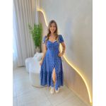 VESTIDO MIDI DANDARA AZUL FLORZINHA