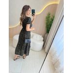 VESTIDO MIDI DANDARA PRETO FLORZINHA