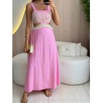 VESTIDO MIDI JAMILE ROSA