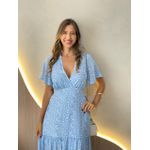 VESTIDO VALENTINA MANGA CURTA AZUL CLARO
