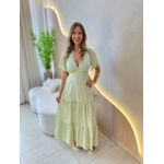 VESTIDO VALENTINA MANGA CURTA VERDE CLARO