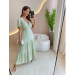 VESTIDO VALENTINA MANGA CURTA VERDE CLARO