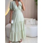 VESTIDO VALENTINA MANGA CURTA VERDE CLARO