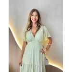 VESTIDO VALENTINA MANGA CURTA VERDE CLARO
