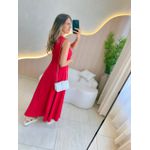 VESTIDO YASMIN CANELADO VERMELHO
