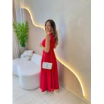 VESTIDO YASMIN CANELADO VERMELHO