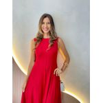VESTIDO YASMIN CANELADO VERMELHO