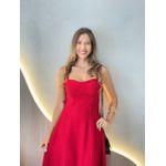 VESTIDO MIDI ANA CLARA VERMELHO