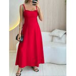 VESTIDO MIDI ANA CLARA VERMELHO