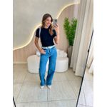 BLUSA MANGA CURTA MARGARIDA PRETO