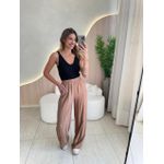 CALÇA PANTALONA LUANA MARROM CLARO