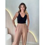 CALÇA PANTALONA LUANA MARROM CLARO