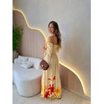 VESTIDO FERNANDA MANGA CURTA VERMELHO/LARANJA