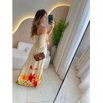 VESTIDO FERNANDA MANGA CURTA VERMELHO/LARANJA