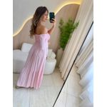 VESTIDO FERNANDA MANGA CURTA ROSA LISTRADO