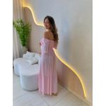 VESTIDO FERNANDA MANGA CURTA ROSA LISTRADO