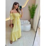 VESTIDO FERNANDA MANGA CURTA AMARELO LISTRADO