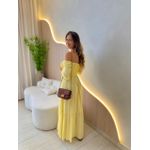 VESTIDO FERNANDA MANGA CURTA AMARELO LISTRADO
