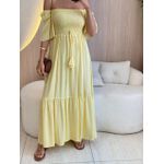 VESTIDO FERNANDA MANGA CURTA AMARELO LISTRADO