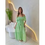 VESTIDO FERNANDA MANGA CURTA VERDE LISTRADO