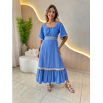 VESTIDO MIDI HELENA AZUL
