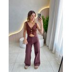 CALÇA WIDE LEG GABRIELA MARROM