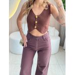 BLUSA CROPPED LILIAN MARROM