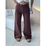 CALÇA WIDE LEG GABRIELA MARROM