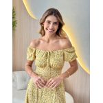 VESTIDO MIDI VIOLETA AMARELO