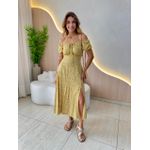 VESTIDO MIDI VIOLETA AMARELO