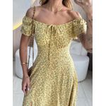 VESTIDO MIDI VIOLETA AMARELO