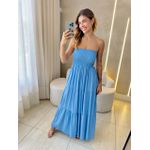 VESTIDO MIDI ANALU AZUL
