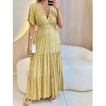 VESTIDO VALENTINA MANGA CURTA AMARELO