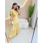 VESTIDO VALENTINA MANGA CURTA AMARELO