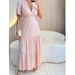 VESTIDO VALENTINA MANGA CURTA ROSE