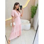 VESTIDO VALENTINA MANGA CURTA ROSE