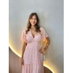 VESTIDO VALENTINA MANGA CURTA ROSE