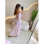 VESTIDO FERNANDA MANGA CURTA ROSA/NUDE