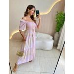 VESTIDO FERNANDA MANGA CURTA ROSA/NUDE