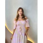 VESTIDO FERNANDA MANGA CURTA ROSA/NUDE