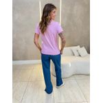 BLUSA T-SHIRT TROPICAL ROSA
