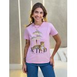 BLUSA T-SHIRT ONÇA ROSA