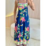 VESTIDO MIDI LAVINIA AZUL MARINHO