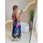 VESTIDO MIDI LAVINIA AZUL MARINHO