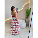 VESTIDO LONGO ISAMARA OFF/VERMELHO