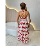 VESTIDO LONGO ISAMARA OFF/VERMELHO