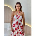 VESTIDO LONGO ISAMARA OFF/VERMELHO