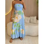 VESTIDO MIDI LARA AZUL