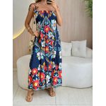 VESTIDO MIDI BIANCA AZUL MARINHO