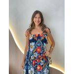 VESTIDO MIDI BIANCA AZUL MARINHO